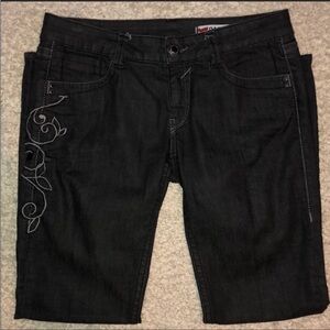 Gas Jeans Dark Denim Black bling Art Jeans 
Size 32 x 29